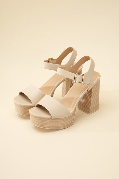 TANIA Ankle Strap Chunky Heels