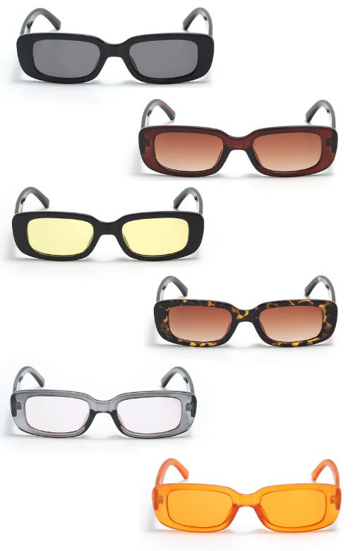 Retro Vintage Slim Rectangle Fashion Sunglasses