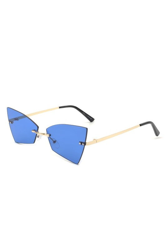 Rimless Geometric Triangle Fashion Sunglasses