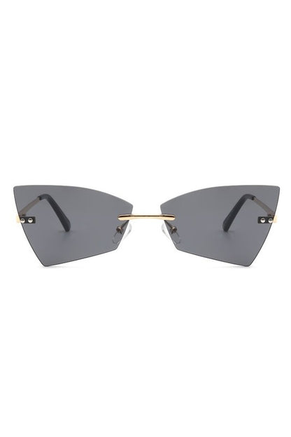 Rimless Geometric Triangle Fashion Sunglasses