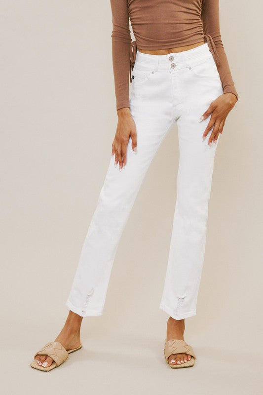 High Rise Straight Leg Jeans GOTIQUE Collections