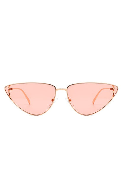 Retro Tinted Flat Lens Fashion Cat Eye Sunglasses