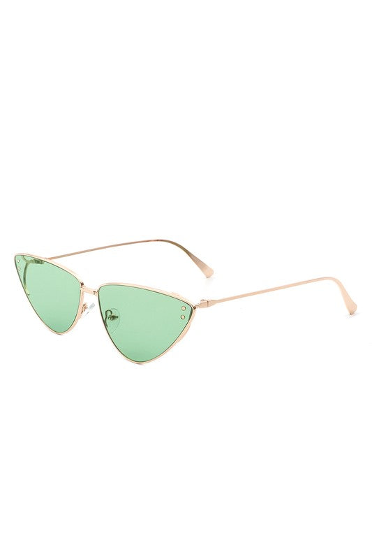 Retro Tinted Flat Lens Fashion Cat Eye Sunglasses