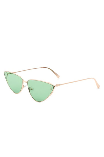 Retro Tinted Flat Lens Fashion Cat Eye Sunglasses