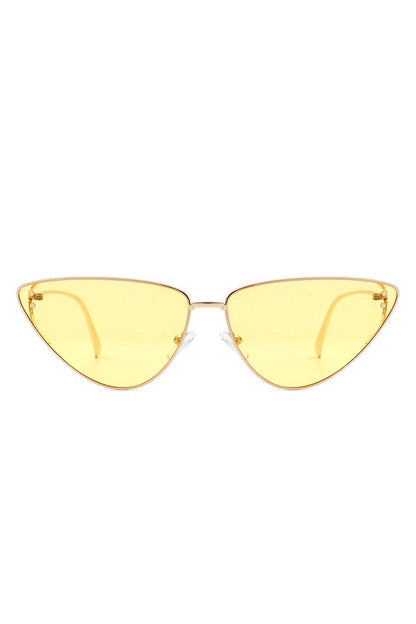 Retro Tinted Flat Lens Fashion Cat Eye Sunglasses