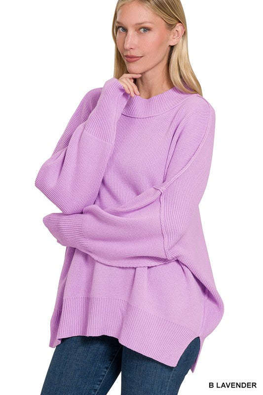 Side Slit Oversized Sweater GOTIQUE Collections