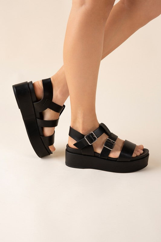 SABA Ankle Strap Chunky Sandals