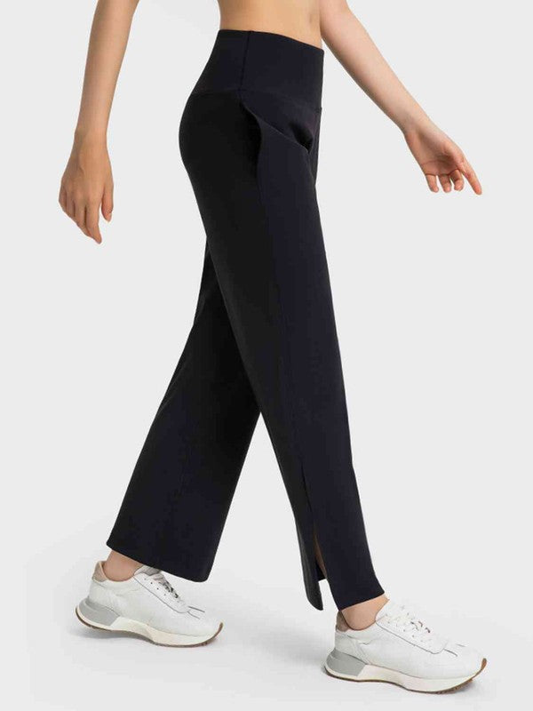 Slit Flared Sport Pants GOTIQUE Collections