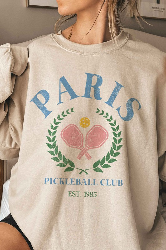 PARIS PICKLEBALL CLUB Graphic Sweatshirt GOTIQUE Collections