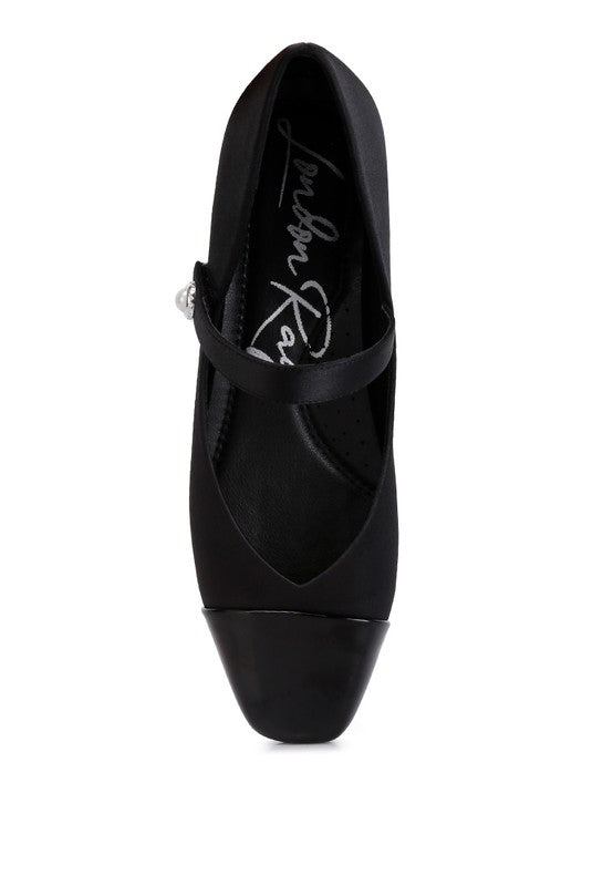 ALBI Patent Toe Cap Satin Ballet-inspired Mary Jane Shoes GOTIQUE Collections