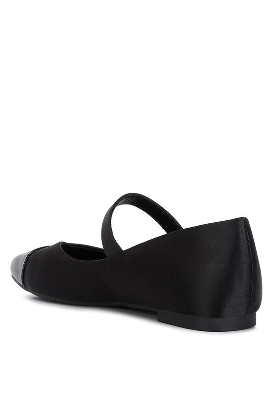 ALBI Patent Toe Cap Satin Ballet-inspired Mary Jane Shoes GOTIQUE Collections