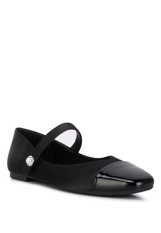 ALBI Patent Toe Cap Satin Ballet-inspired Mary Jane Shoes GOTIQUE Collections