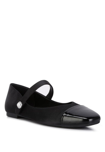 ALBI Patent Toe Cap Satin Ballet-inspired Mary Jane Shoes GOTIQUE Collections