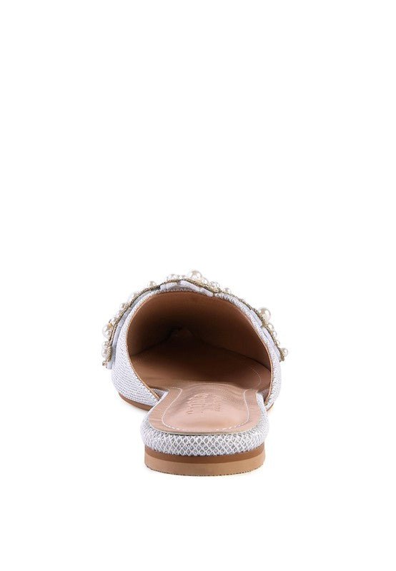 ASTRE Embellished Delicate Pearl Mules GOTIQUE Collections