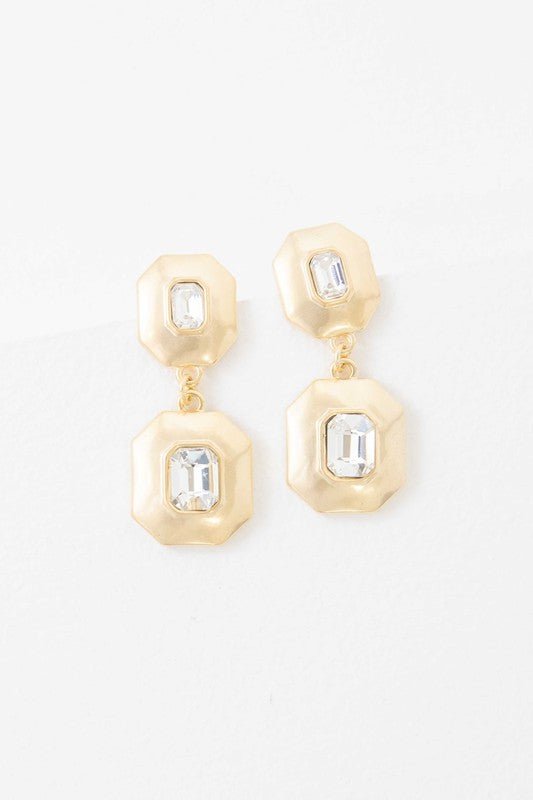 AVANT Drop Matte Gold Earrings GOTIQUE Collections