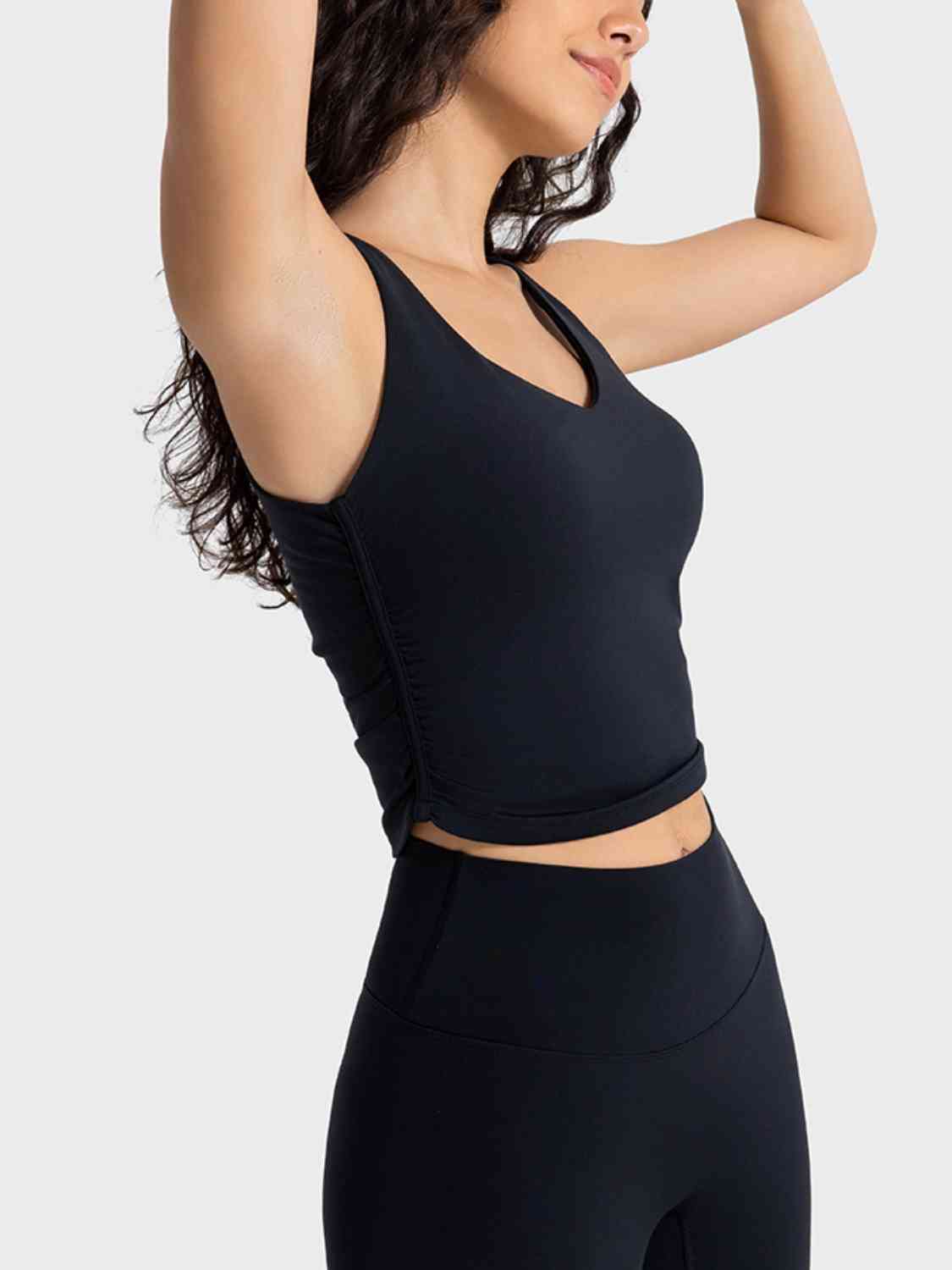 Basic V-Neck Cropped Sport Tank GOTIQUE Collections