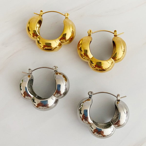 Beautifully Volumized Hoop Earrings GOTIQUE Collections