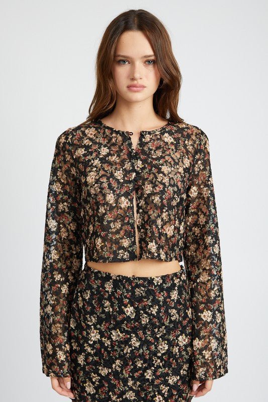 Bell Sleeve Cropped Top GOTIQUE Collections