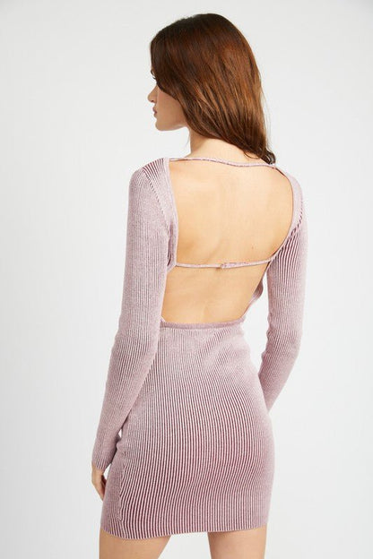 Bodycon Mini Dress With Open Back GOTIQUE Collections