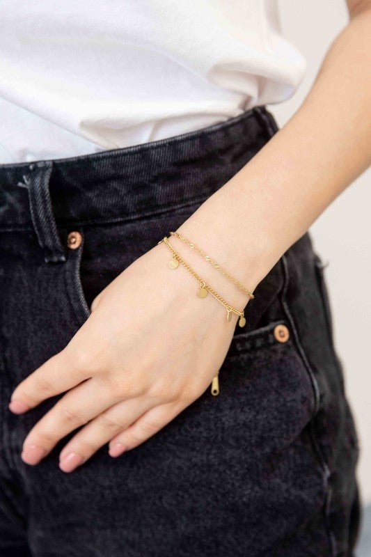 CONNECT THE DOTS 14k Gold Plated Charm Bracelet GOTIQUE Collections