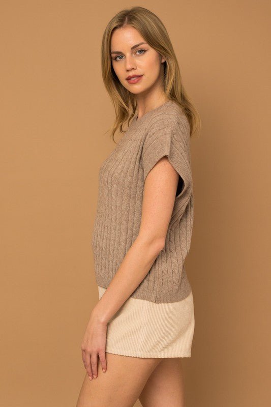 Cable Knit Vest Top GOTIQUE Collections