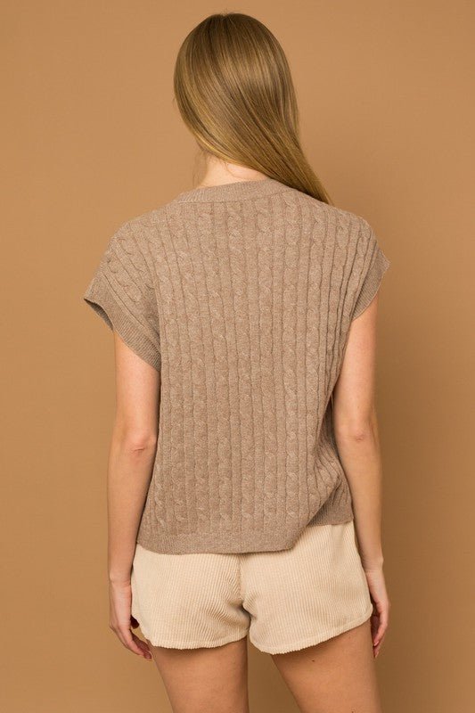 Cable Knit Vest Top GOTIQUE Collections