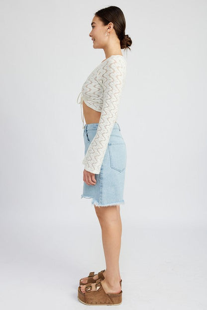 Crochet Bell Sleeve Top GOTIQUE Collections