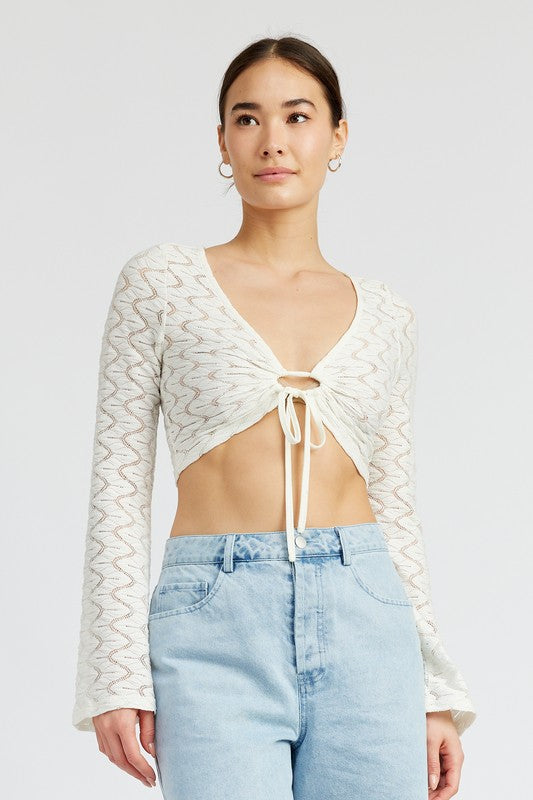 Crochet Bell Sleeve Top GOTIQUE Collections