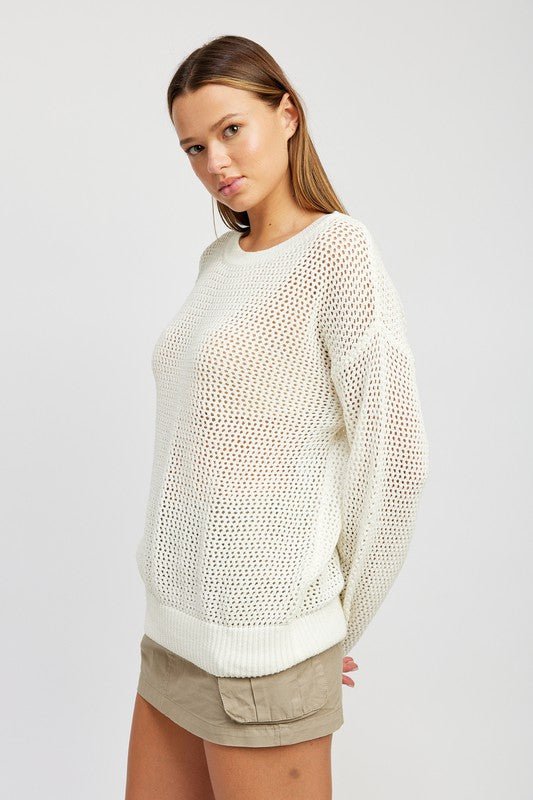 Crochet Knitted Long Sleeve Top GOTIQUE Collections