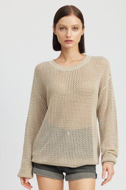 Crochet Knitted Long Sleeve Top GOTIQUE Collections