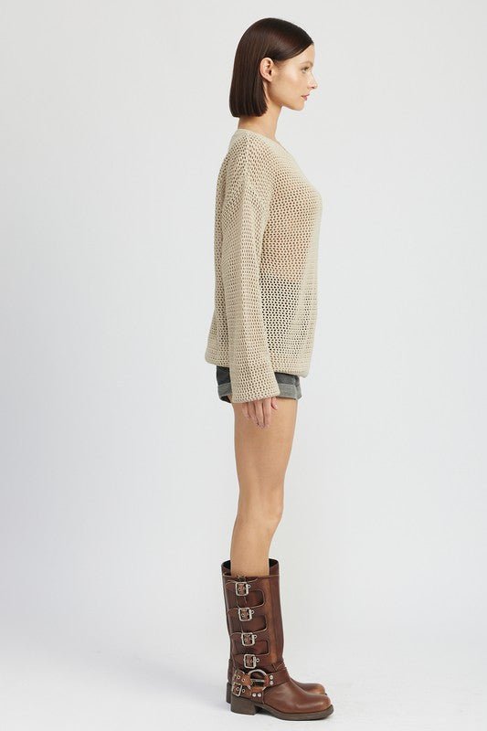 Crochet Knitted Long Sleeve Top GOTIQUE Collections