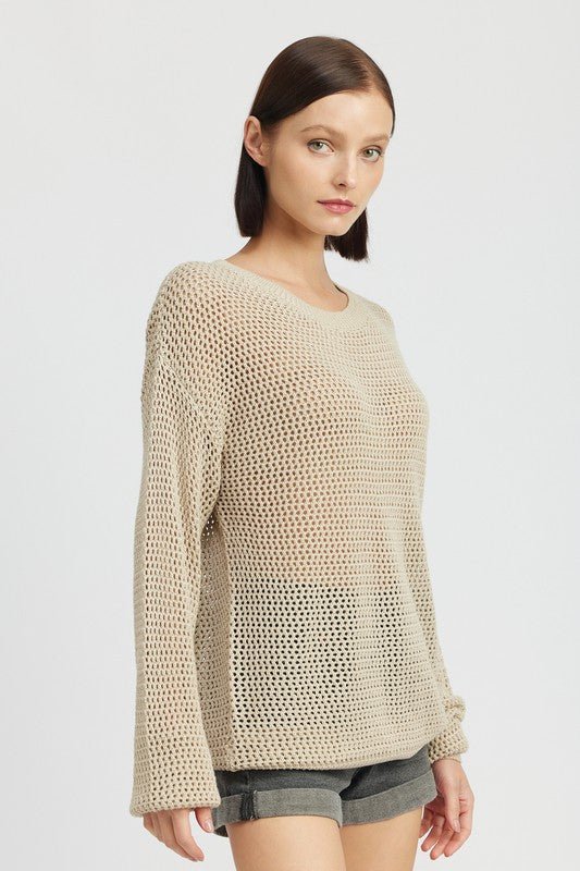 Crochet Knitted Long Sleeve Top GOTIQUE Collections