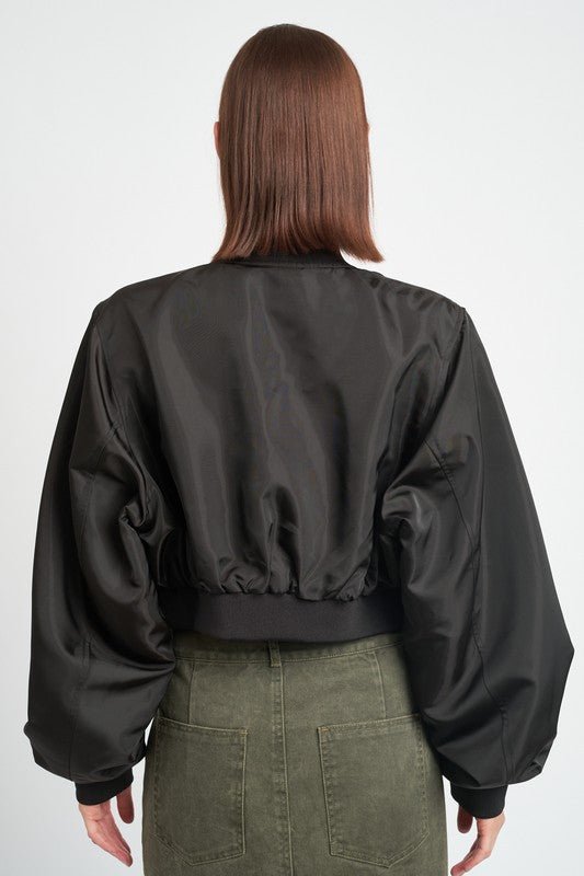 Cropped Bomber Jacket GOTIQUE Collections