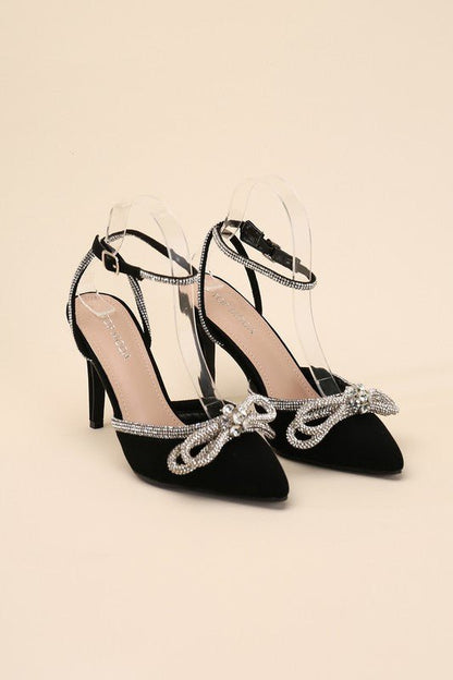 Dazzle Bow-Embellished Stiletto Heels GOTIQUE Collections