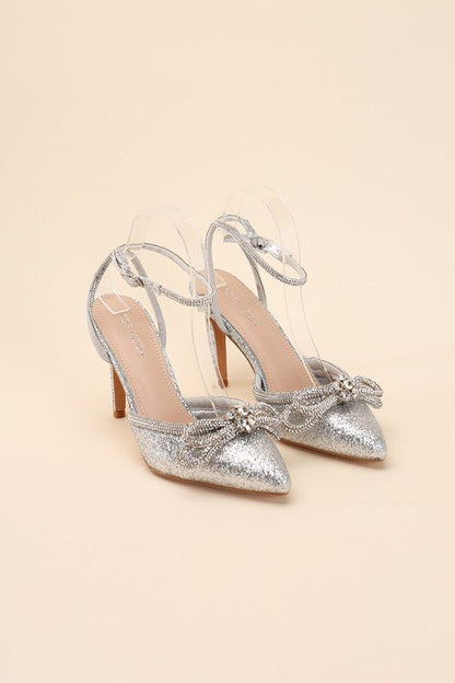 Dazzle Bow-Embellished Stiletto Heels GOTIQUE Collections