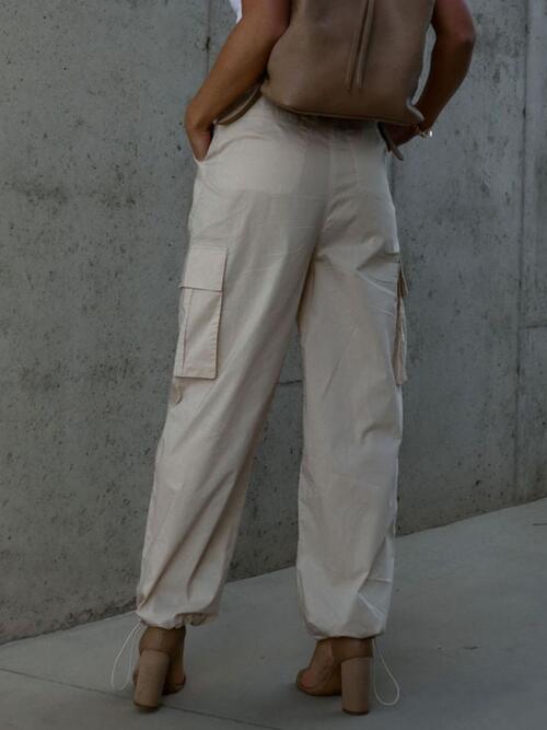 Drawstring Pants with Pockets GOTIQUE Collections