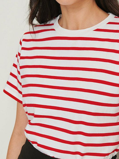 Essential Striped Short Sleeve Tee GOTIQUE Collections