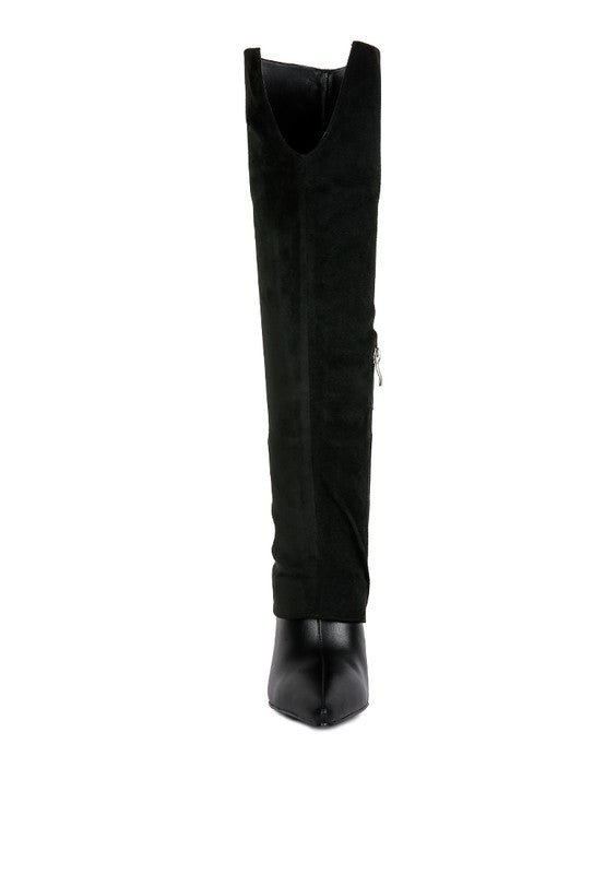 FIFIDO High Heeled Fold-Over Knee Boots GOTIQUE Collections