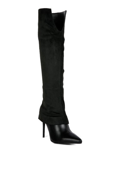 FIFIDO High Heeled Fold-Over Knee Boots GOTIQUE Collections