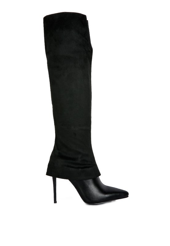 FIFIDO High Heeled Fold-Over Knee Boots GOTIQUE Collections