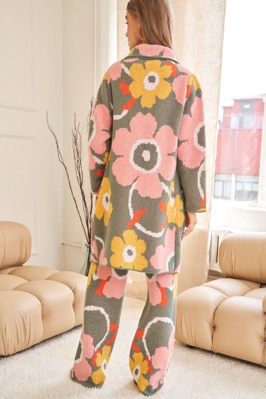 Flower Printed Casual Cozy Full Long Wide Pants GOTIQUE Collections