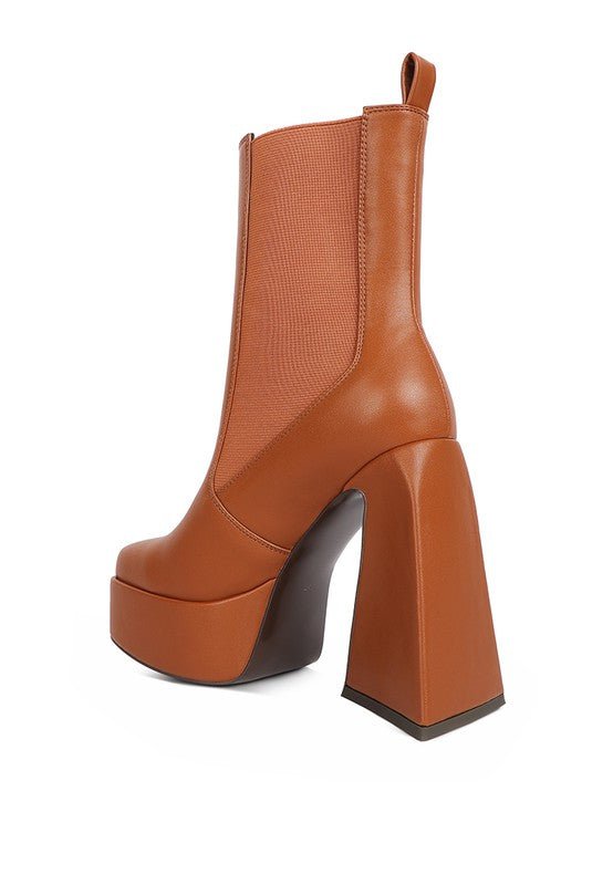 Frosty High Platform Block Heeled Chelsea Boot GOTIQUE Collections