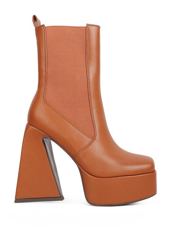 Frosty High Platform Block Heeled Chelsea Boot GOTIQUE Collections