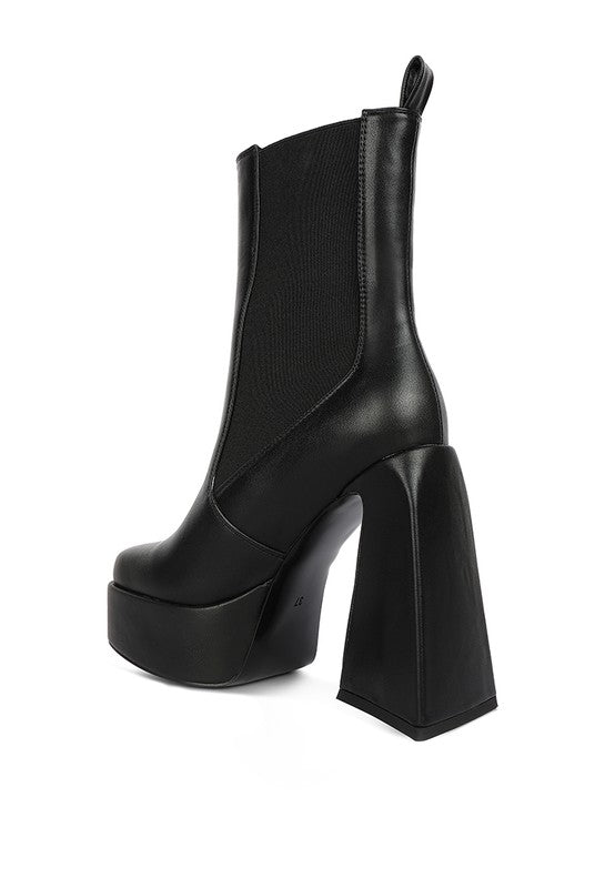 Frosty High Platform Block Heeled Chelsea Boot GOTIQUE Collections