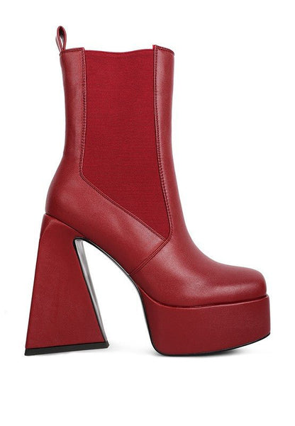 Frosty High Platform Block Heeled Chelsea Boot GOTIQUE Collections