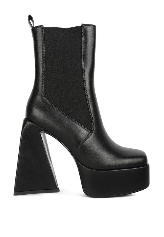 Frosty High Platform Block Heeled Chelsea Boot GOTIQUE Collections