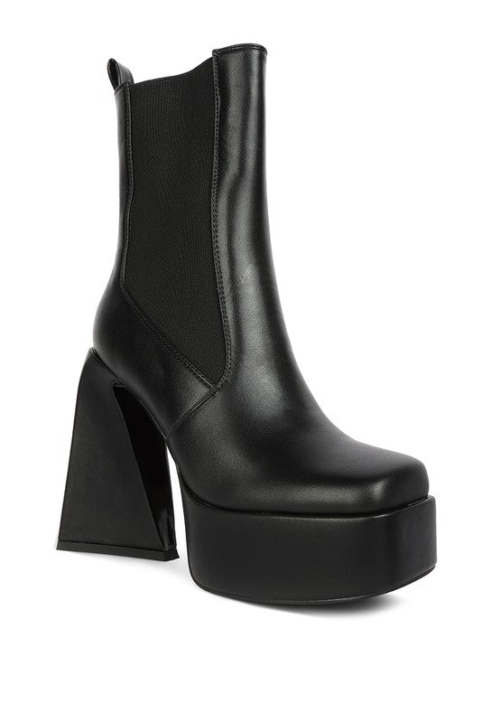 Frosty High Platform Block Heeled Chelsea Boot GOTIQUE Collections