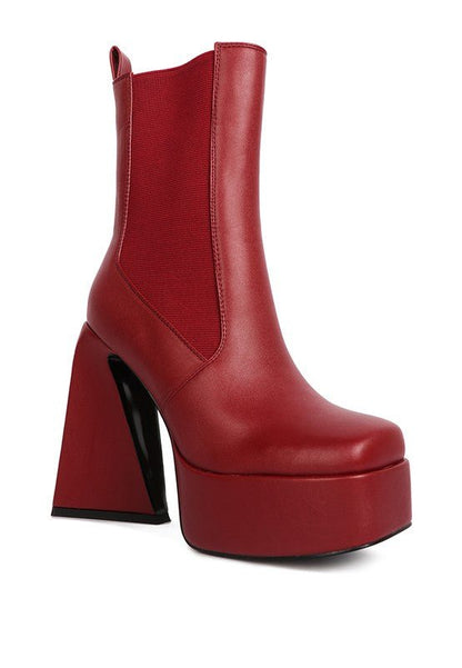 Frosty High Platform Block Heeled Chelsea Boot GOTIQUE Collections