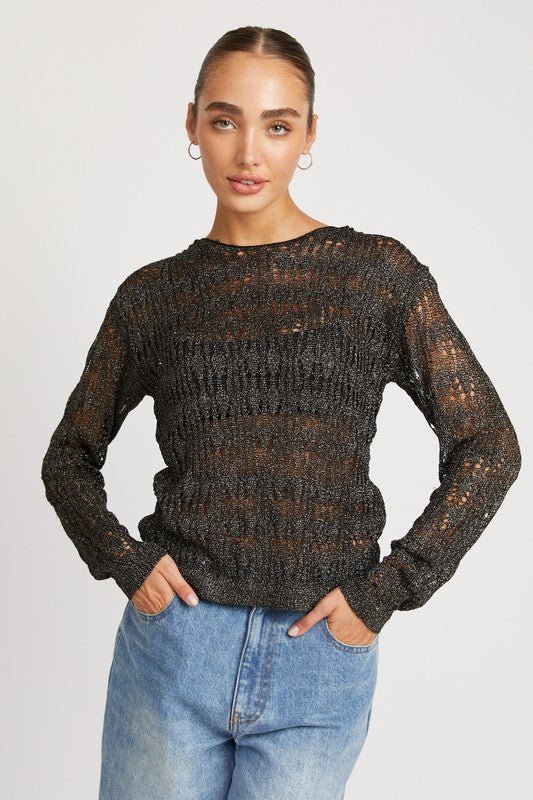 Glitter Yarn Crochet Top GOTIQUE Collections