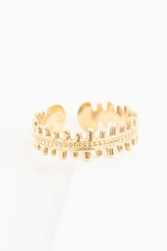 Gold Plated Clan Adjustable Ring GOTIQUE Collections